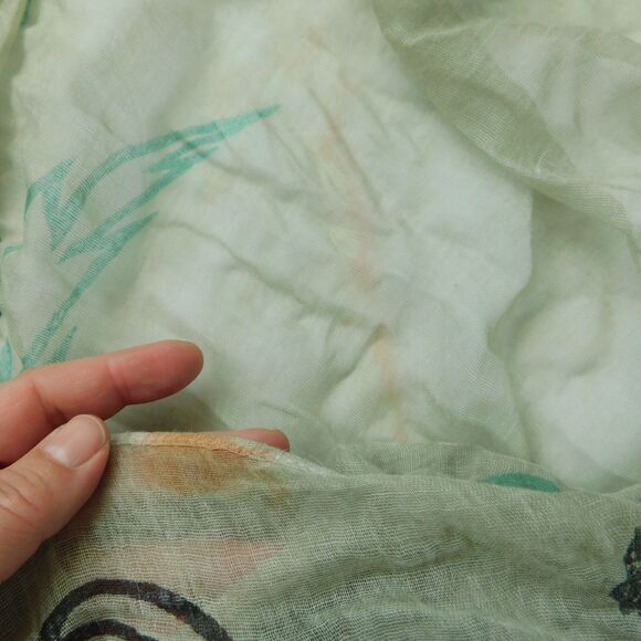 Affliction Live Fast Unisex GIANT Gauze Wrap Scarf 72x60 Beige Multicolor NWT - Picture 15 of 16